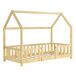 Cama para niños Sisimiut forma de casa 75x146 Cama para niños Sisimiut forma de casa 75x146 Blanco/ Beige