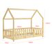 Cama para niños Sisimiut forma de casa 75x146 Cama para niños Sisimiut forma de casa 75x146 Blanco/ Beige