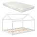 Cama para niños Cerro con colchón en forma de casa 146x206 Cama para niños Cerro con colchón en forma de casa 146x206 Blanco/ Beige