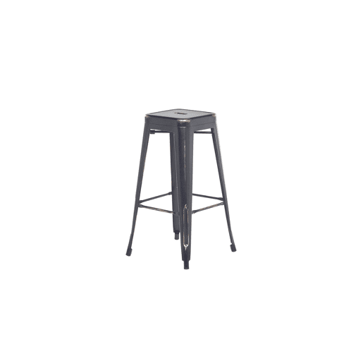 Conjunto de 2 bancos de bar CABRILLO Metal Preto