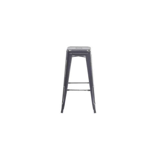 Conjunto de 2 bancos de bar CABRILLO Metal Preto