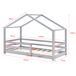 Cama para niños Knätten - Casita - con colchón ortopédico, reja 77x145 Cama para niños Knätten - Casita - con colchón ortopédico, reja 77x145 Blanco/ Beige