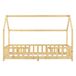 Cama para niños Sisimiut forma de casa con colchón 96x206 Cama para niños Sisimiut forma de casa con colchón 96x206 Blanco/ Beige