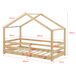 Cama para niños Knätten - Casita - con colchón ortopédico, reja 97x205 Cama para niños Knätten - Casita - con colchón ortopédico, reja 97x205 Blanco/ Beige