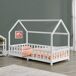 Cama para niños Sisimiut forma de casa 96x206 Cama para niños Sisimiut forma de casa 96x206 Blanco/ Beige