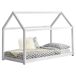 Cama infantil Netstal de madera pino Forma de casa 86x166 Cama infantil Netstal de madera pino Forma de casa 86x166 Blanco/ Beige