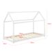 Cama infantil Netstal de madera pino Forma de casa 86x166 Cama infantil Netstal de madera pino Forma de casa 86x166 Blanco/ Beige