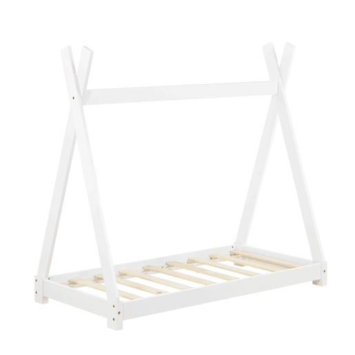 Cama de criança Onejda com colchão Pine 70 x 140 cm Branco en.casa neu.haus.