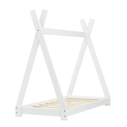 Cama de criança Onejda com colchão Pine 70 x 140 cm Branco en.casa neu.haus.