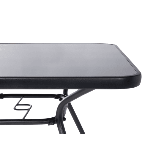 Mesa bistrô LIVO 80 cm 80 cm Vidro Preto