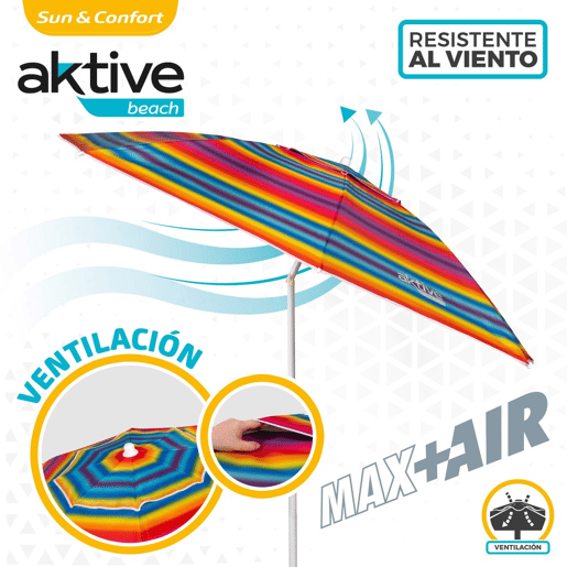 Guarda-sol de 220 cm com proteção UV50 Aktive Beach
