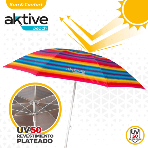 Guarda-sol de 180 cm com proteção UV50 Aktive Beach