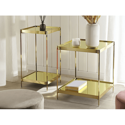 Mesa de apoio ALSEA Vidro de segurança (temperado) Dourado