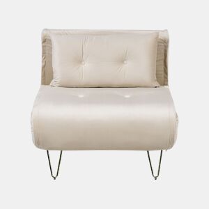 Sofá-cama individual VESTFOLD Veludo Creme