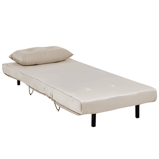 Sofá-cama individual VESTFOLD Veludo Creme