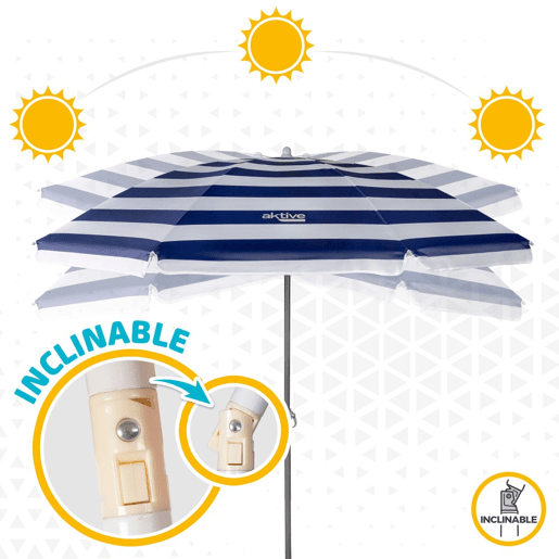 Guarda-sol de 180 cm com proteção UV50 Praia Aktive Guarda-sol de 180 cm com proteção UV50 Praia Aktive