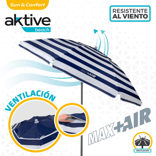 Guarda-sol de 220 cm com proteção UV50 apenas Aktive Beach