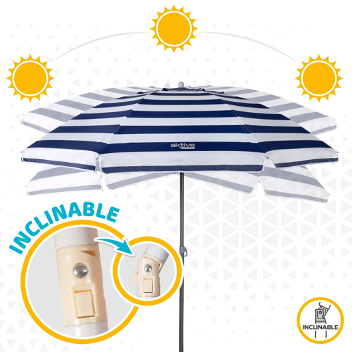 Guarda-sol de 220 cm com proteção UV50 apenas Aktive Beach