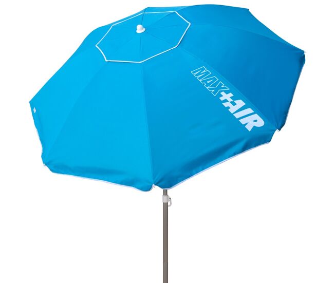 Sombrilla playa antiviento ø220 cm c/mástil reclinable y revestimiento uv50 aktive