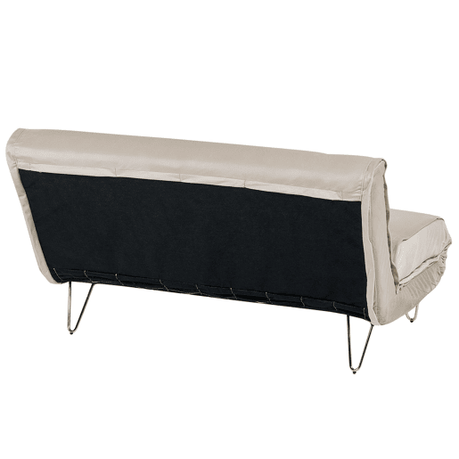 Sofá-cama VESTFOLD Veludo Creme 2 lugares