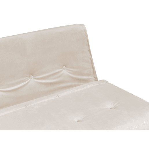 Sofá-cama VESTFOLD Veludo Creme 2 lugares