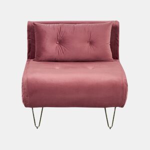 Sofá-cama individual VESTFOLD Veludo Rosa