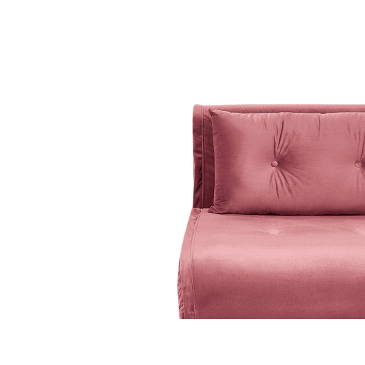 Sofá-cama individual VESTFOLD Veludo Rosa