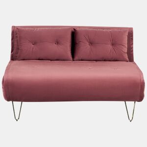 Sofá-cama VESTFOLD Veludo Rosa 2 lugares