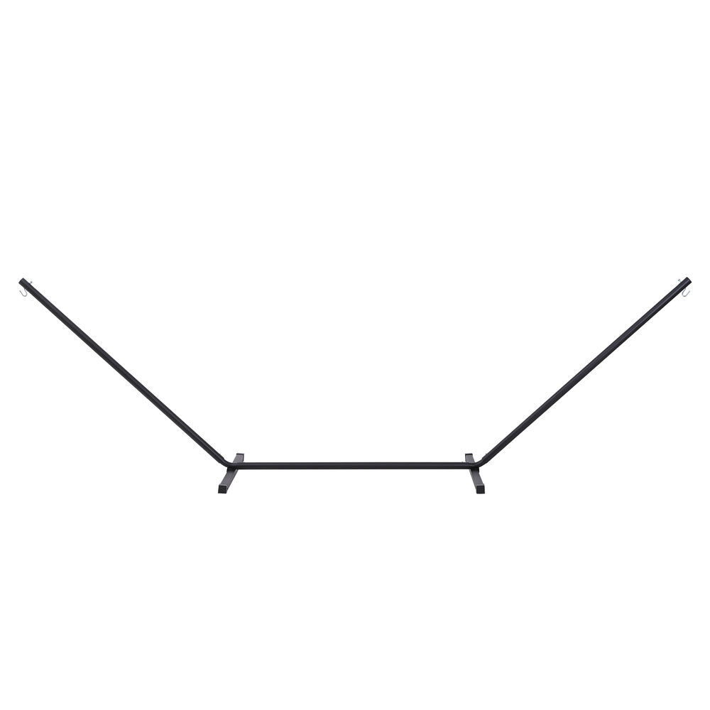 Outsunny soporte para hamaca de metal estructura para hamaca carga 120 kg para jardín terraza patio 360x92x112 cm negro