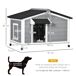 Caseta para Perro Madera de Abeto PawHut Caseta para Perro Madera de Abeto PawHut Gris