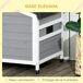 Caseta para Perro Madera de Abeto PawHut Caseta para Perro Madera de Abeto PawHut Gris