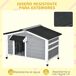 Caseta para Perro Madera de Abeto PawHut Caseta para Perro Madera de Abeto PawHut Gris