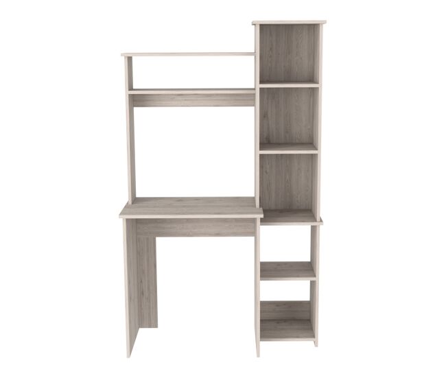 Mesa de escritorio versalles con estantería , 162.30 cm x 98.29 cm x 45.21 cm , ceniza
