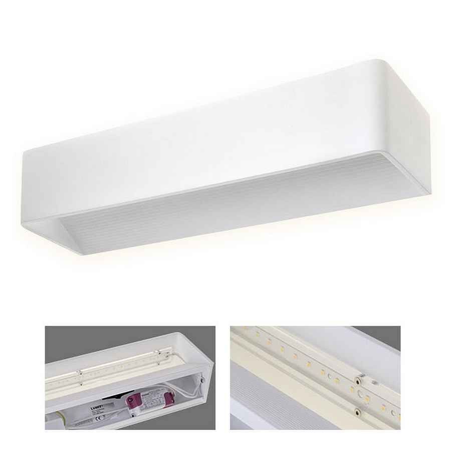 Aplique De Pared Aluminio Serie Edna Blanco