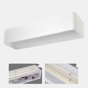 série edna candeeiro de parede em alumínio branco 36cm