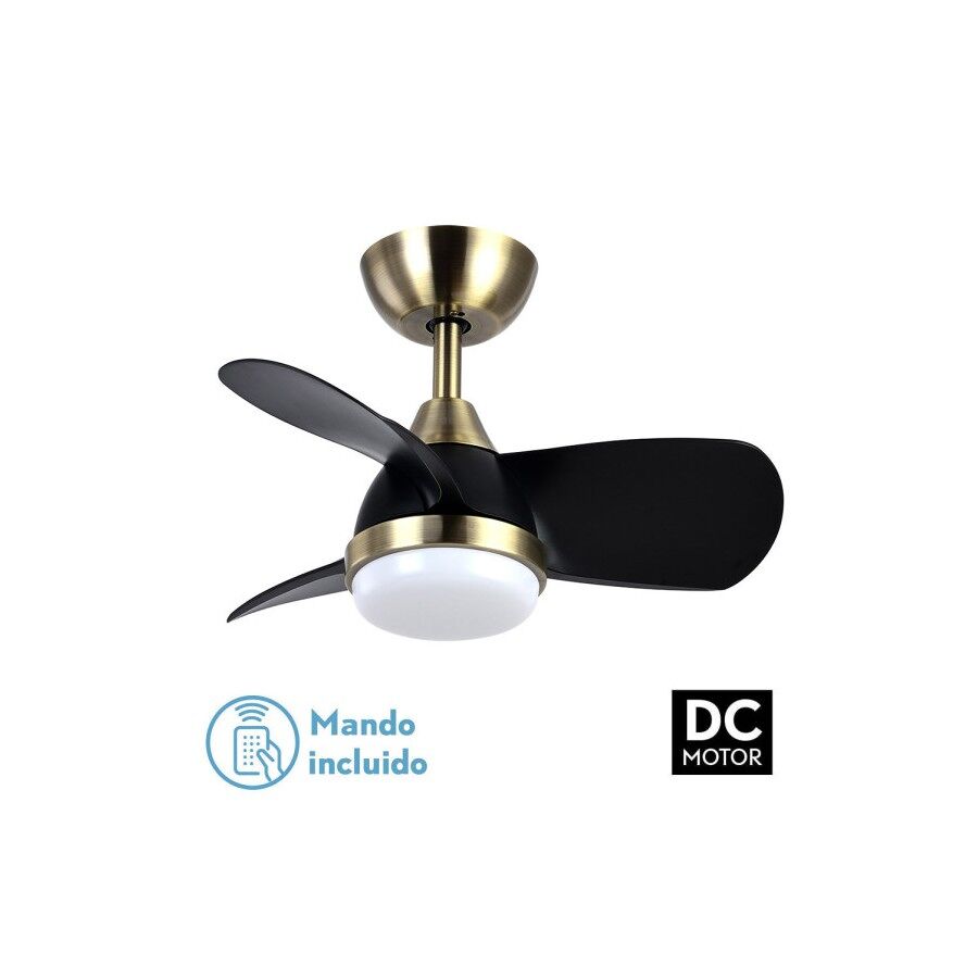 Ventilador De Techo Dc Pirdo Blanco 60cm Led Cct Regulable Control Remoto Con Temporizador