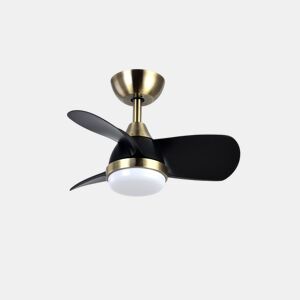 ventilador de tecto em metal dourado série pirdo 60cm