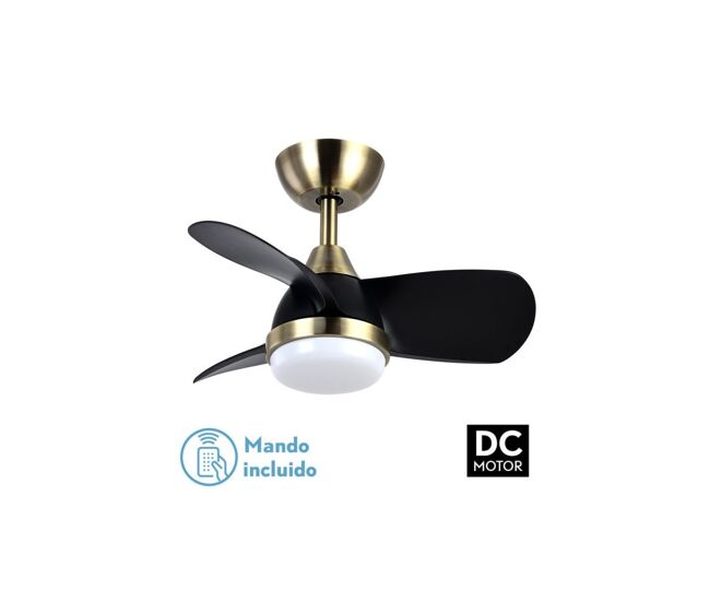 Ventilador de techo metal color dorado serie pirdo 60cm
