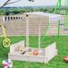 Arenero para Niño Madera de Abeto , Tejido de Poliéster Outsunny Arenero para Niño Madera de Abeto , Tejido de Poliéster Outsunny Multicolor