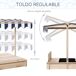 Arenero para Niño Madera de Abeto , Tejido de Poliéster Outsunny Arenero para Niño Madera de Abeto , Tejido de Poliéster Outsunny Multicolor