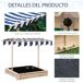 Arenero para Niño Madera de Abeto , Tejido de Poliéster Outsunny Arenero para Niño Madera de Abeto , Tejido de Poliéster Outsunny Multicolor