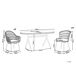 Beliani Conjunto de comedor ALIANO Beliani Conjunto de comedor ALIANO Beige