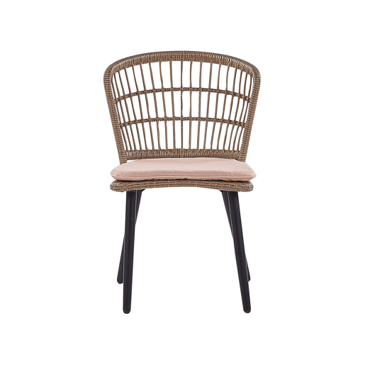 Conjunto de refeições de jardim 6 lugares ALIANO com almofadas Rosa pastel