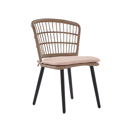 Conjunto de refeições de jardim 6 lugares ALIANO com almofadas Rosa pastel