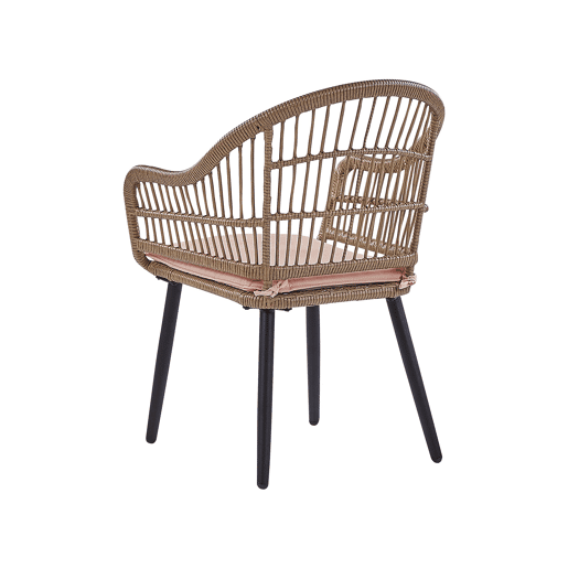 Conjunto de refeições de jardim 6 lugares ALIANO com almofadas Rosa pastel