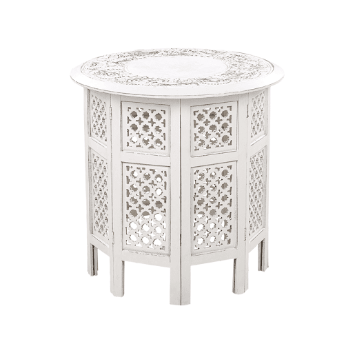 Mesa de apoio ELARA Mangueira de mangueira Branco