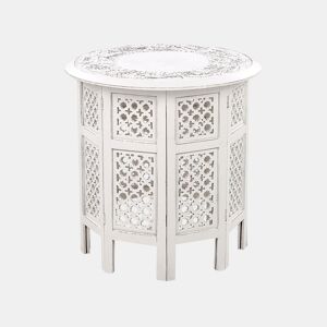 Mesa de apoio ELARA Mangueira de mangueira Branco