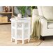Beliani Mesa auxiliar ELARA Beliani Mesa auxiliar ELARA Blanco/ Beige