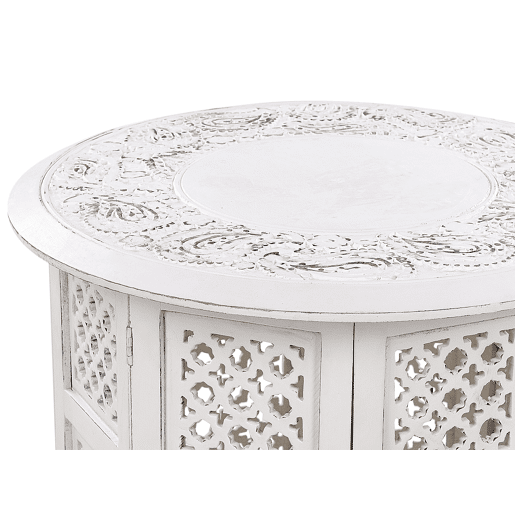 Mesa de apoio ELARA Mangueira de mangueira Branco