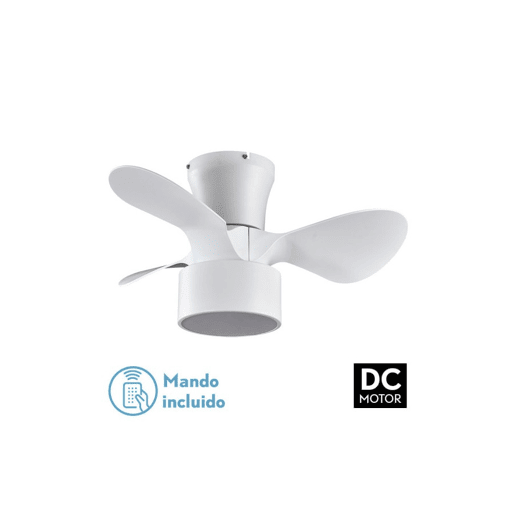 ventilador de tecto metálico cor branca série kos 60cm